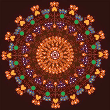 Henna Mandala Background clipart