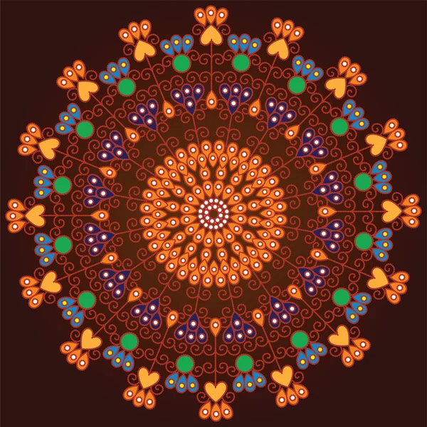 Henna Mandala sfondo — Vettoriale Stock