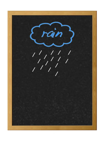 Regen schoolbord. — Stockfoto