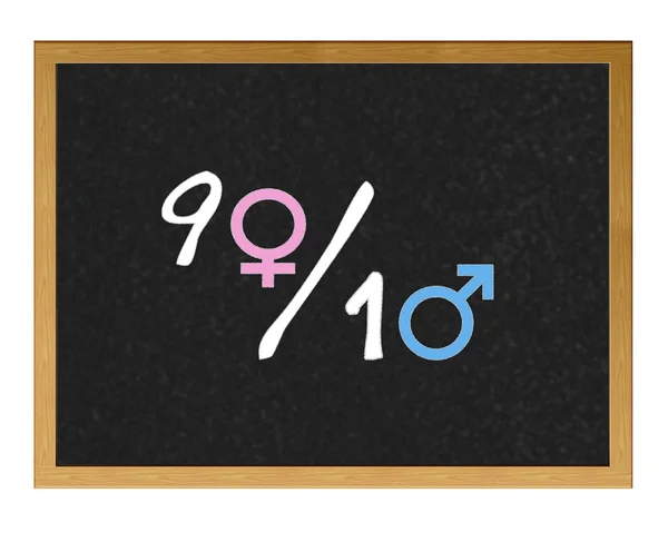 男性と女性のパーセント. — ストック写真