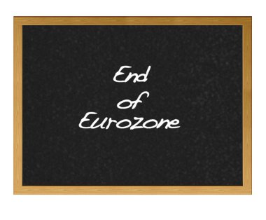 End of eurozone. clipart