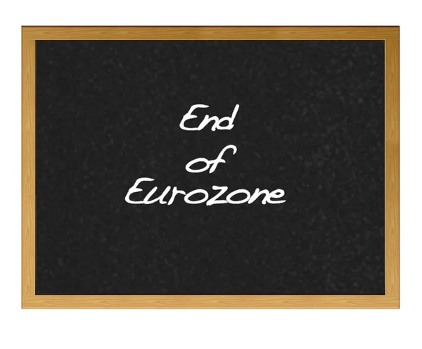 Einde van de eurozone. — Stockfoto