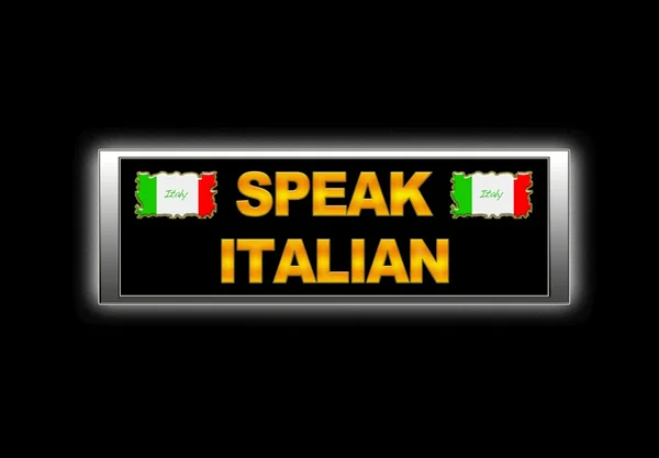Говори по-итальянски . — стоковое фото
