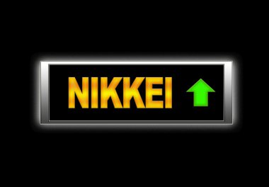 Nikkei positive. clipart