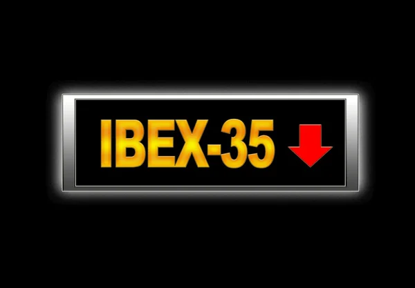 Ibex 35 negativo . — Fotografia de Stock