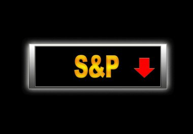 S&P negative. clipart