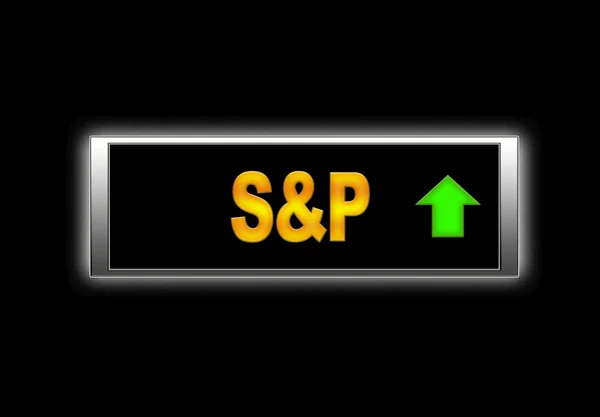 S&P positive. — Stock Photo, Image