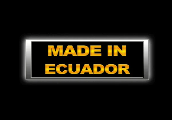 Hergestellt in Ecuador. — Stockfoto