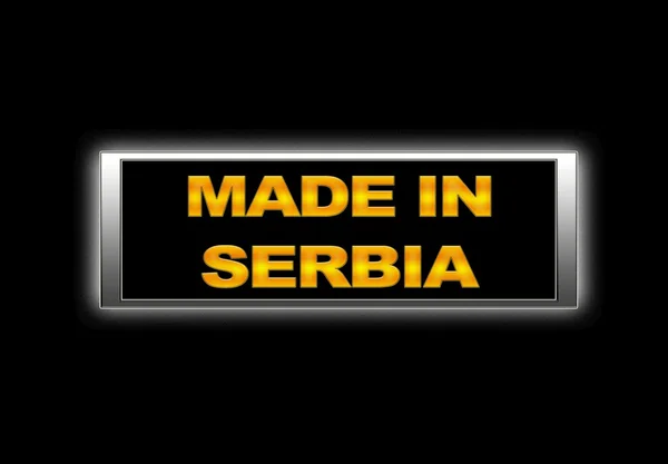 Fabricado na Sérvia . — Fotografia de Stock
