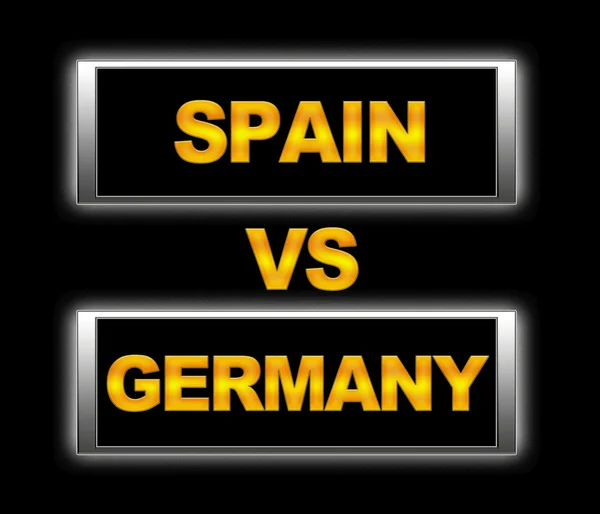 Espanha vs Alemanha . — Fotografia de Stock