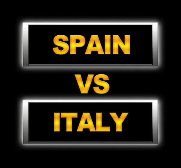 Espanha vs itália . — Fotografia de Stock