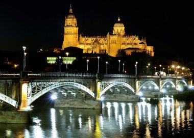 Salamanca cathedral gece.