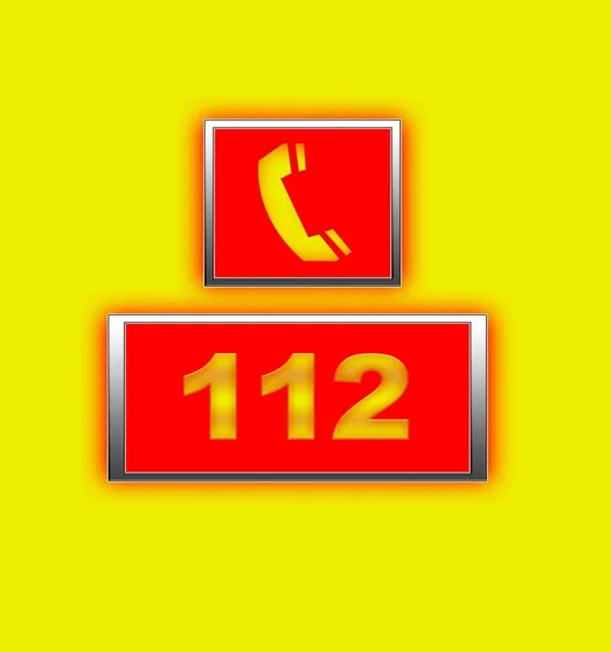 Telefon 112. — Zdjęcie stockowe