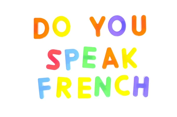 你讲法语吗. — 图库照片