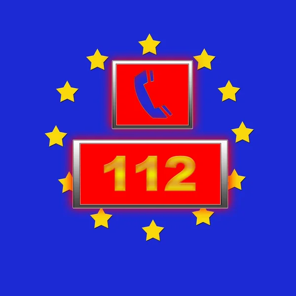 112 Европа . — стоковое фото