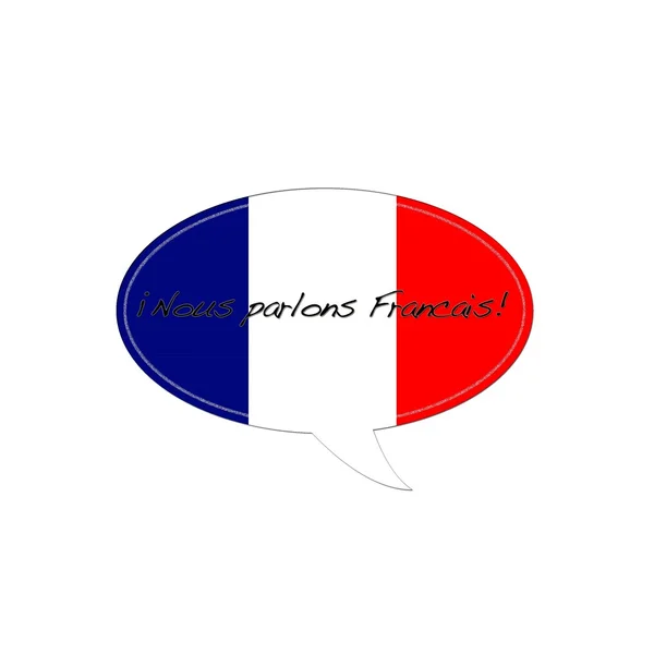 Tala franska.. — Stockfoto
