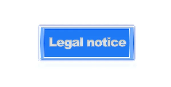 Právní upozornění tlačítko. — Stock fotografie