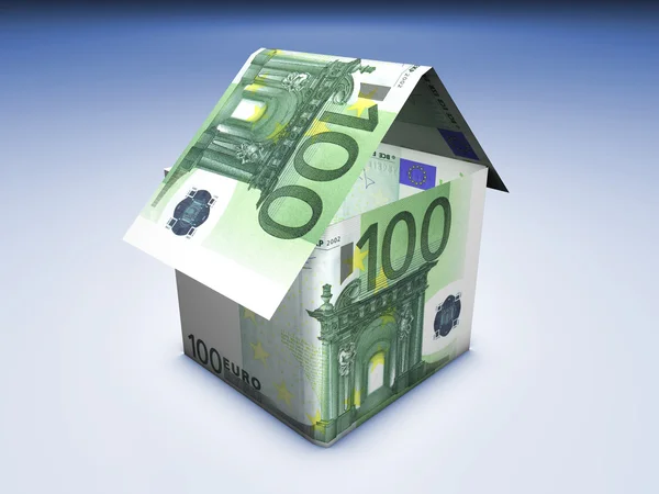 Стоимость дома и деньги — стоковое фото