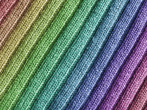 Tecido de lã arco-íris — Fotografia de Stock