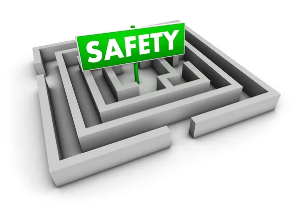 安全の迷宮säkerhet labyrint — Stockfoto
