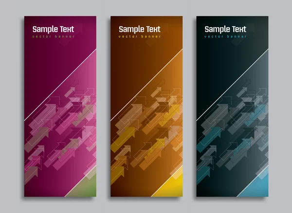 Set van drie banners. abstract vector headers. — Stockvector