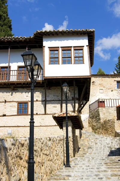 Traditional house with view at Kastoria, Greece — Stock Photo, Image