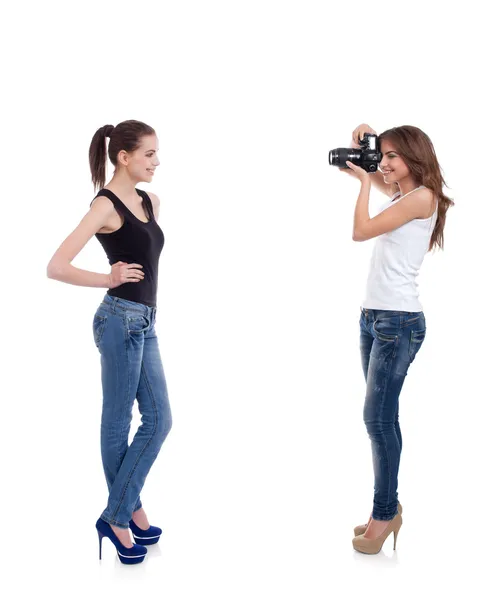 Photoshoot con un modello — Foto Stock