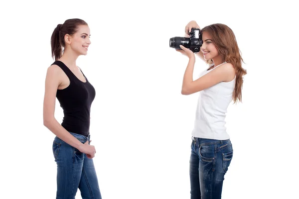 Fotoshooting mit einem Model — Stockfoto