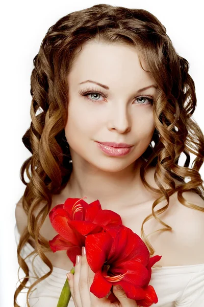 Luxurious curly girl — Stock Photo, Image