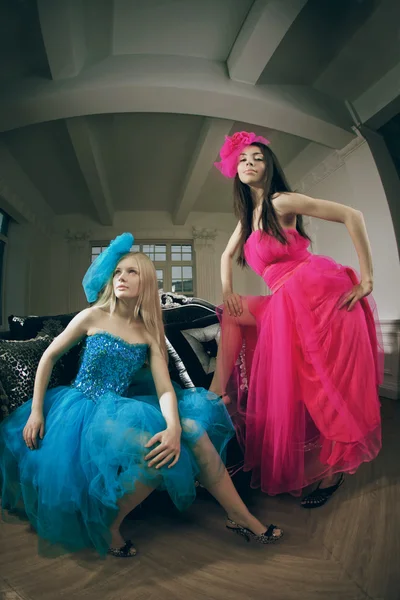 Due donne di moda di lusso — Foto Stock