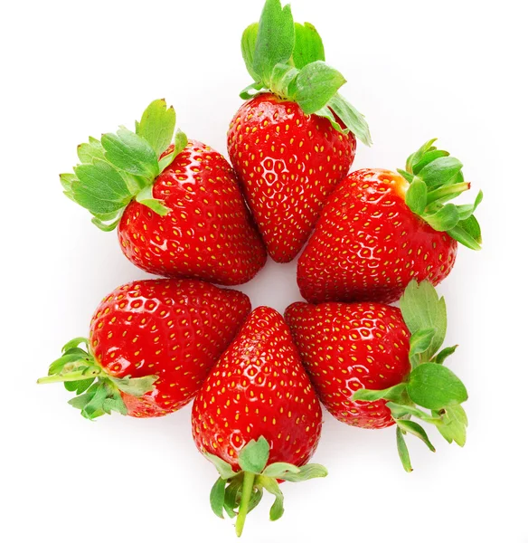明亮的多汁新鲜草莓 — 图库照片