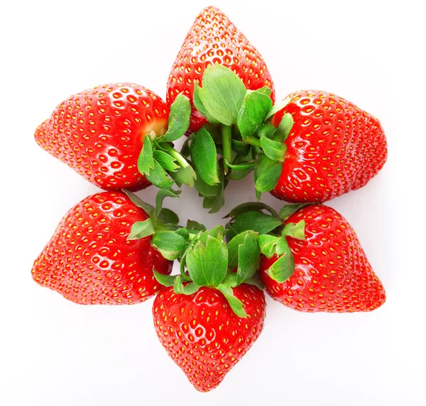 Ljusa saftiga färska jordgubbar — Stockfoto