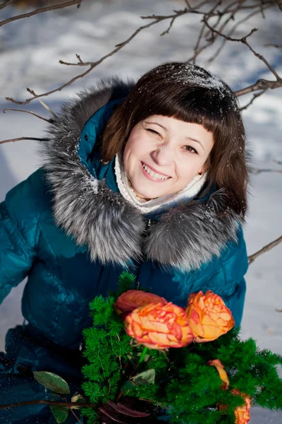 Mulher de Inverno — Fotografia de Stock