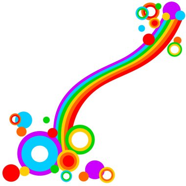 Rainbow background clipart