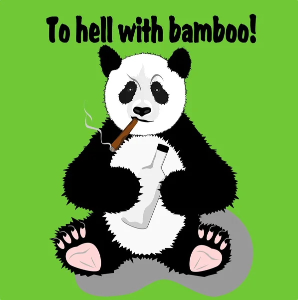 Funny panda — Stock Vector