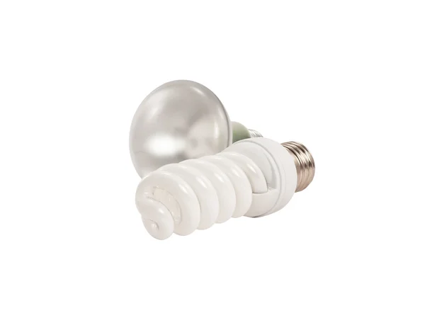 Energy saving light bulb and bulb — Stock Photo, Image
