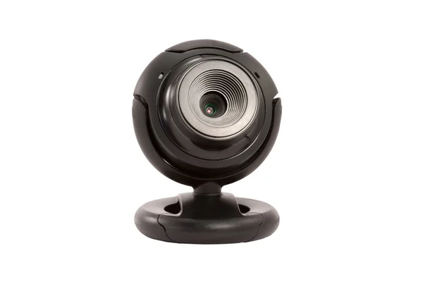 Webcam noire sur fond blanc — Photo