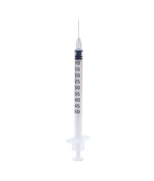 One insulin syringe — Stock Photo, Image