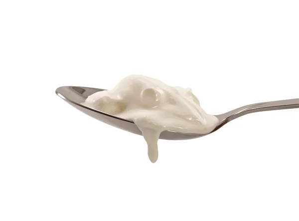 stock image Spoon sour cream