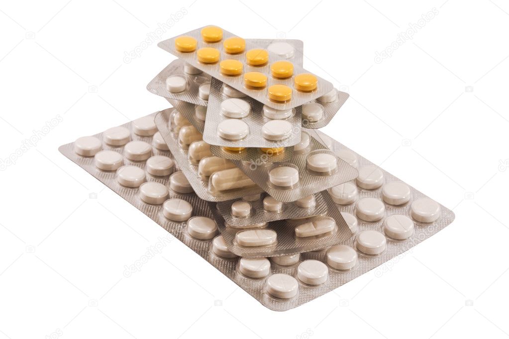 Tablets in a package isolated