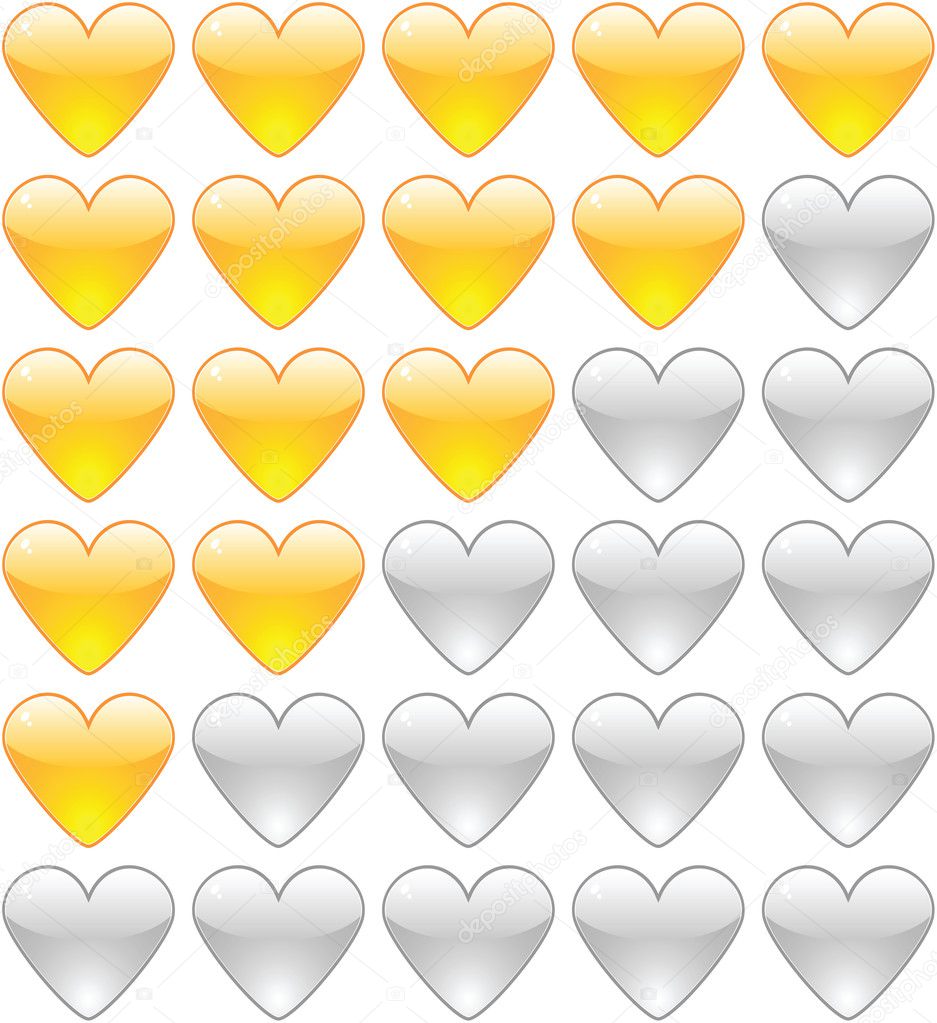 Rating hearts Stock Vector Image by ©marincas_andrei 10884175