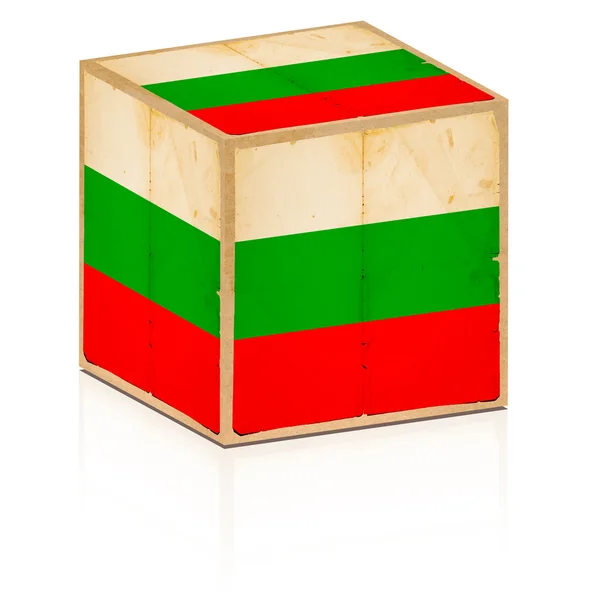 Old box with bulgarian flag on it — Stock Photo, Image