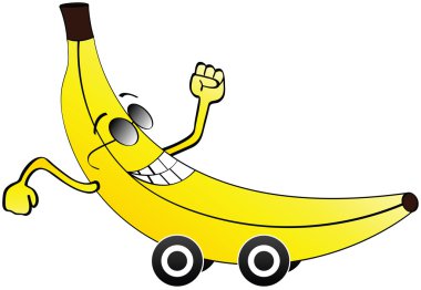 Bannana car clipart