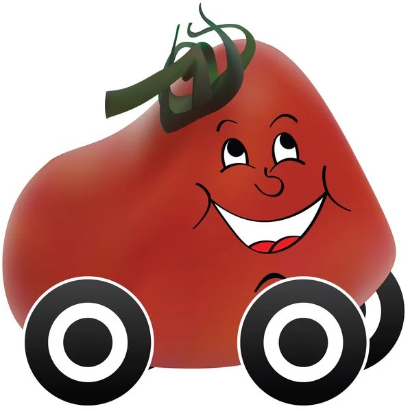 Carro de tomate — Vetor de Stock