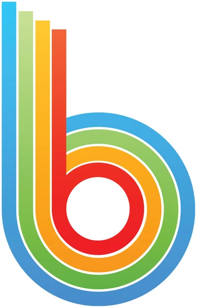 Colorful letter b — Stock Vector