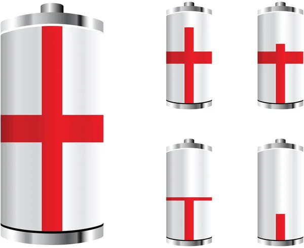 Inglaterra bateria —  Vetores de Stock