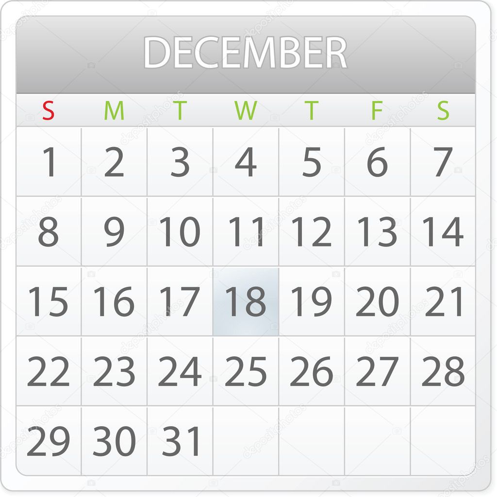 Calendar design - December 2013