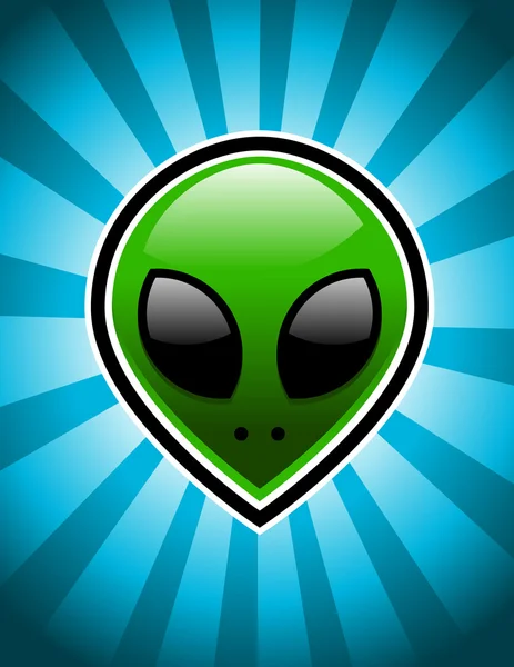 Groene alien — Stockvector