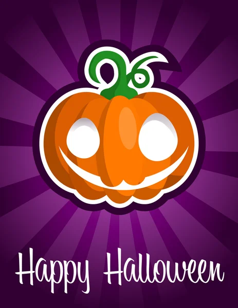 Feliz Halloween Sorrindo abóbora — Vetor de Stock