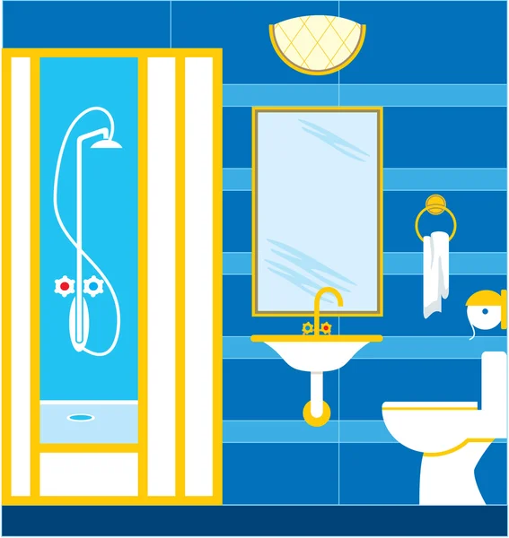 stock vector Bathroom. Shower cabin